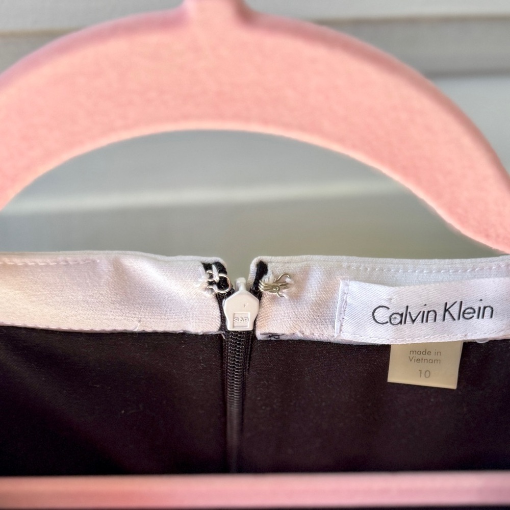 Calvin Klein Black Dress with White Trim - Picture 6 of 6